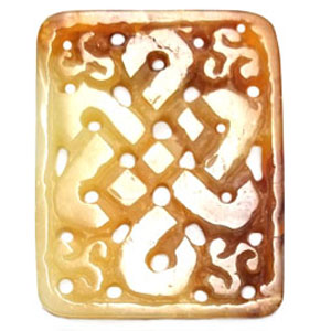 HSIU JADE KNOT 45X55MM MULTI PENDANT